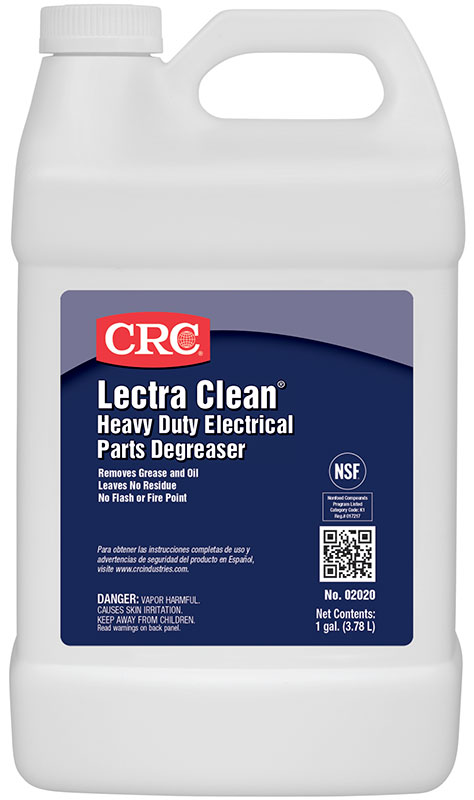 CRC® 02018 Lectra Clean® Heavy Duty Non-Flammable Electrical Parts Degreaser, 20 oz Aerosol Can, Irritating Odor/Scent, Clear, Liquid Form