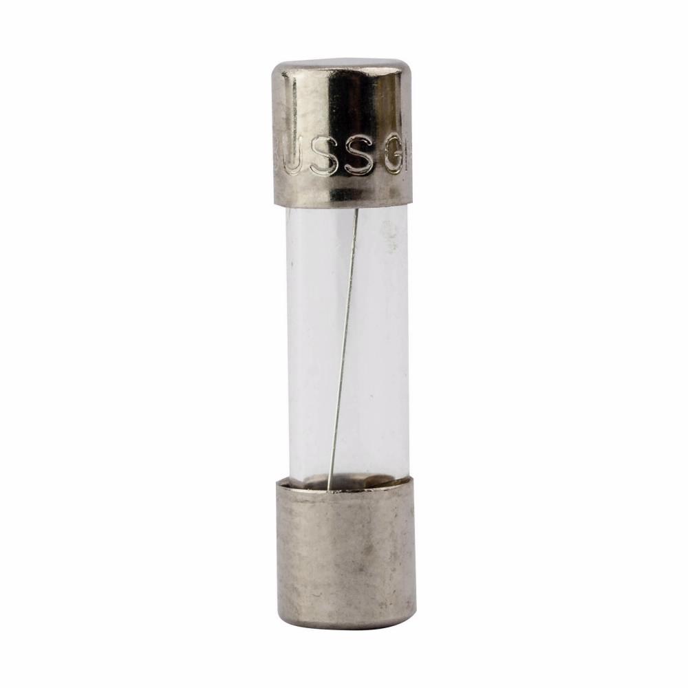 Edison MDL-2-1/2-R Time Delay Fuse With Nickel Plated Brass End Caps, 2.5 A, 250 VAC, 100 A/10 kA Interrupt, Cylindrical Body