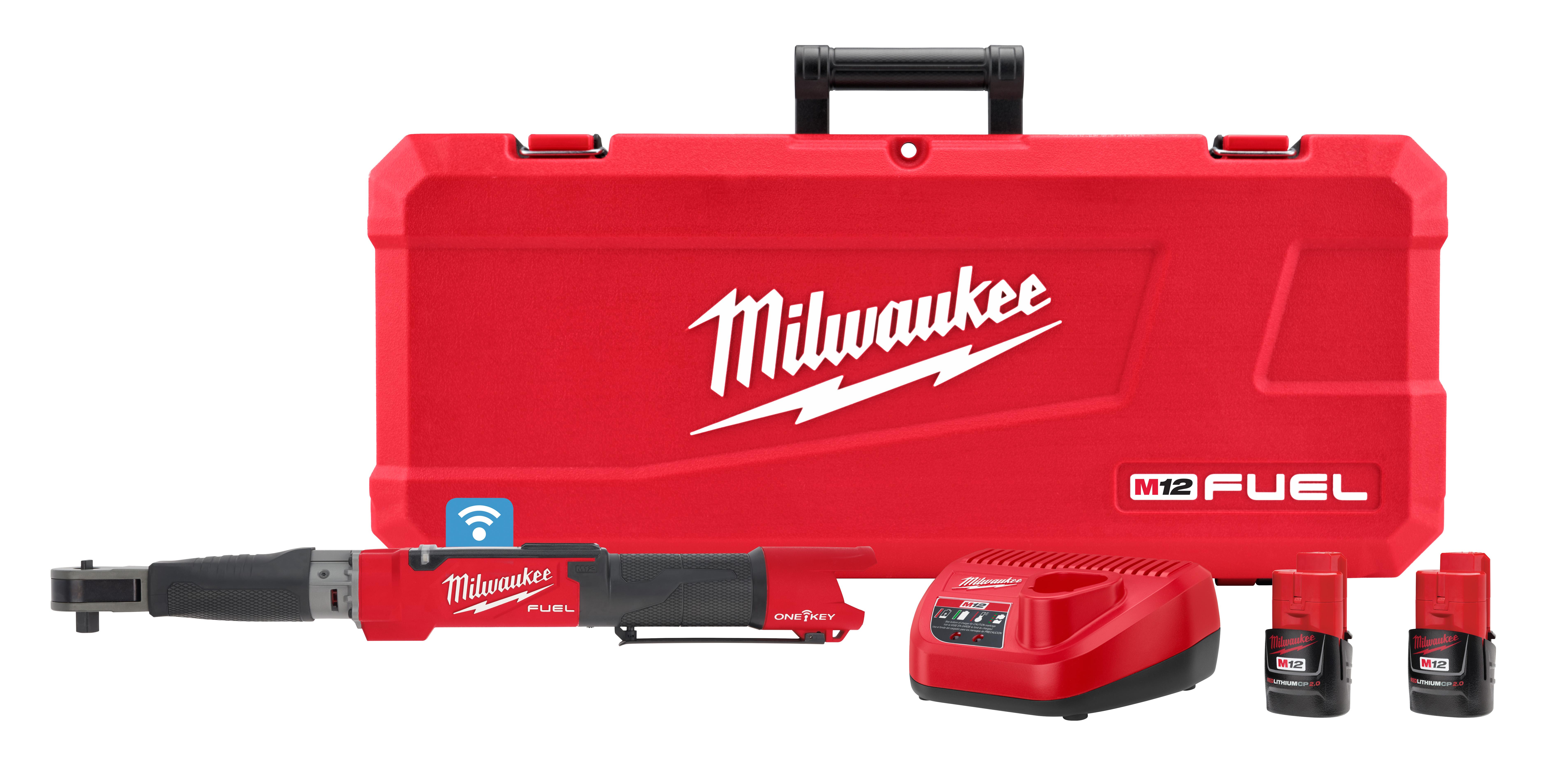 Milwaukee&reg; M12 FUEL&trade; 2465-22 Cordless Digital Torque Wrench Kit With One-Key&trade; Technology, 3/8 in Drive, 10 to 100 ft-lb Torque, 12 V, M12&trade; REDLITHIUM&trade; CP2.0 Lithium-Ion Battery, 23.3 in OAL
