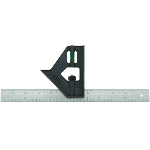 product Stanley® 45-300 Carpenter's Square, 24 x 2 in, 1/8 in Face/Back Graduation, 45/60/30 deg, 16 x 1-1/2 in Tongue, Aluminum