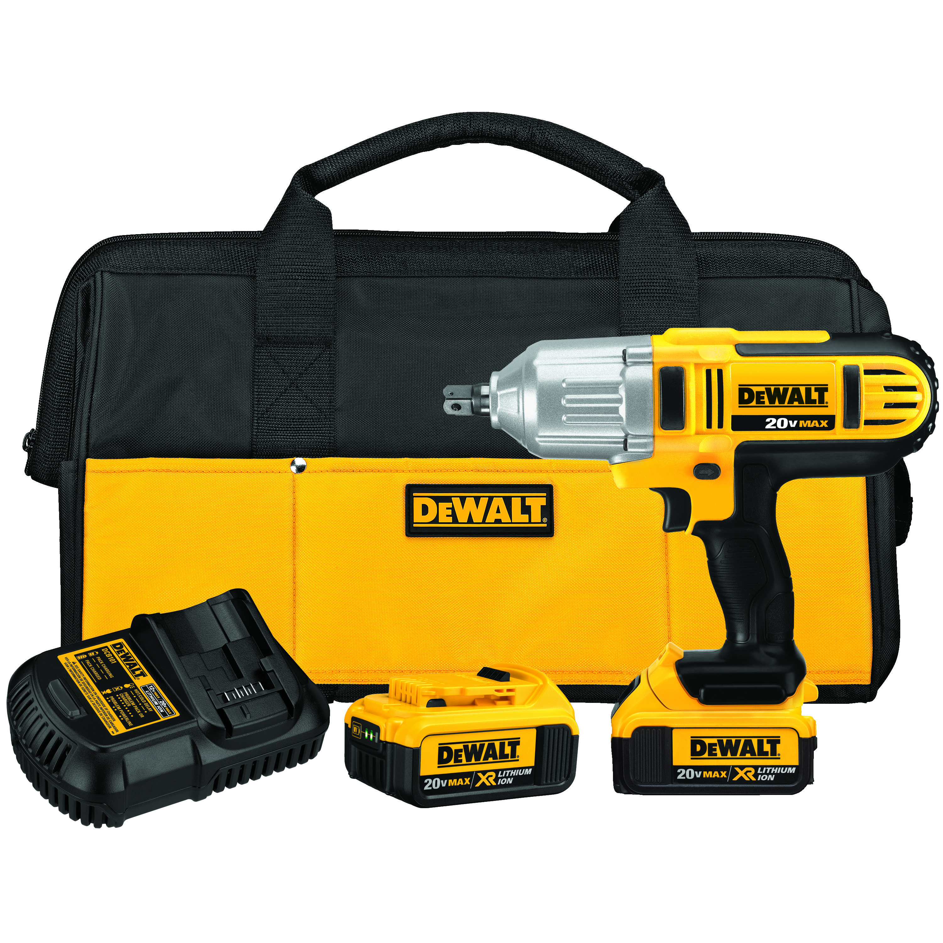 product DeWALT® 20V MAX* MATRIX™ DCF894HP2 Cordless Impact Wrench Kit With Hog Ring Anvil, 1/2 in Straight Drive, 1500 bpm, 330 ft-lb Torque, 20 VDC, 6.95 in OAL