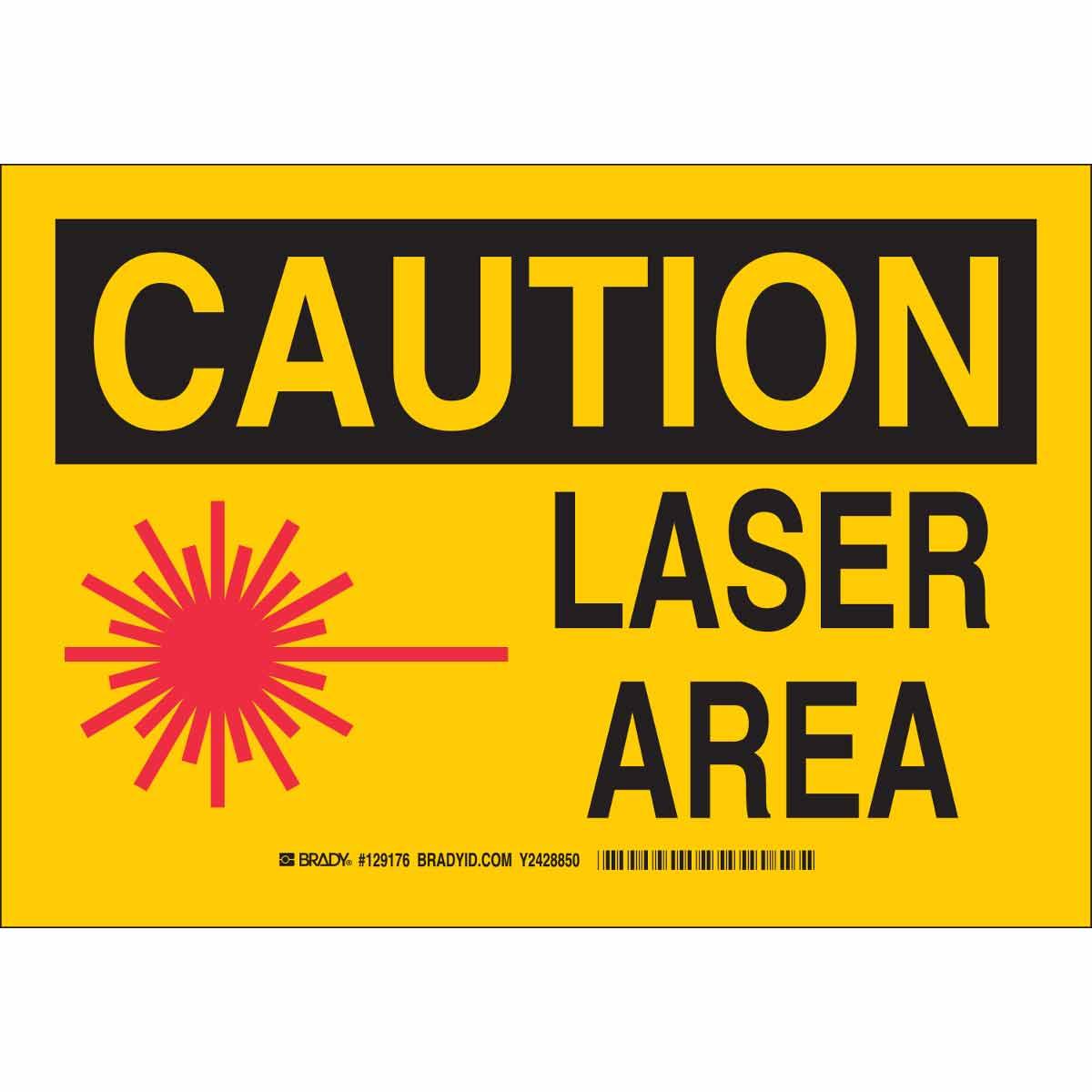 Brady® 43983 Laminated Rectangle Chemical and Hazardous Material Sign, Text, B-302 Polyester, Adhesive Mount, 7 in H x 10 in W, English
