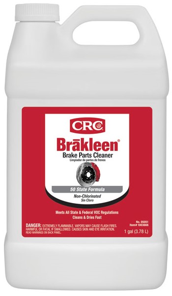 CRC® Brakleen® 05050 Extremely Flammable Non-Chlorinated Brake Parts Cleaner, 20 oz Aerosol Can, Solvent Odor/Scent, Clear, Liquid Form