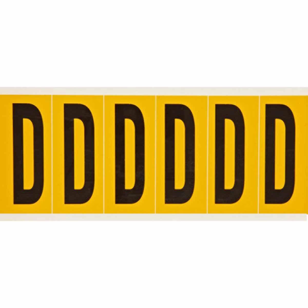 Brady® 1550-C Non-Reflective Standard Letter Label, Black C Character, 2.938 in H, Yellow Background, B-946 Vinyl