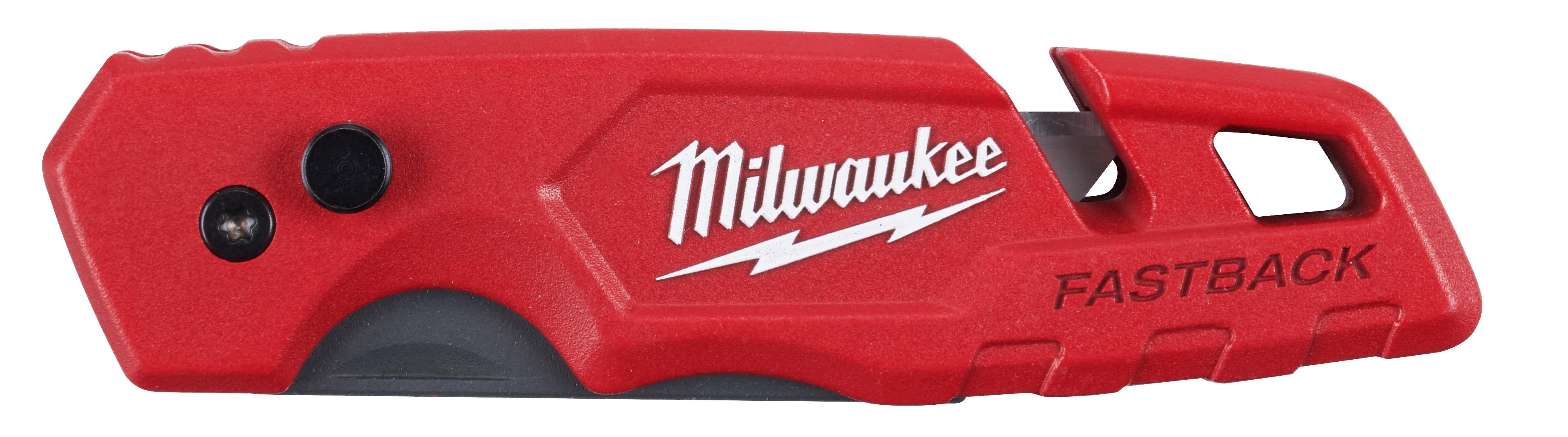 Milwaukee® FASTBACK™ 48-22-1502 Folding Utility Knife With Blade Storage, Steel Blade, 1 Blades Included, 6.87 in OAL