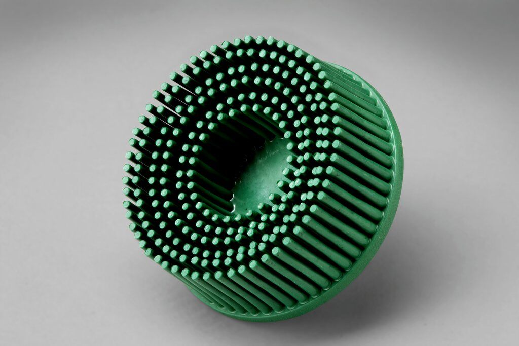 3M™ 24241 Flexible Straight Threaded Bristle Disc Brush, 4-1/2 in Dia Brush, 5/8 in Center Hole, Ceramic Fill