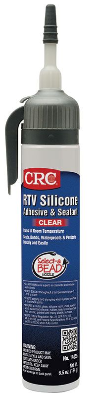 Red Devil® 0870 Adhesive Caulk Sealant, 10.1 oz Cartridge, Crystal Clear, Kraton Thermoplastic Rubber Blend Base