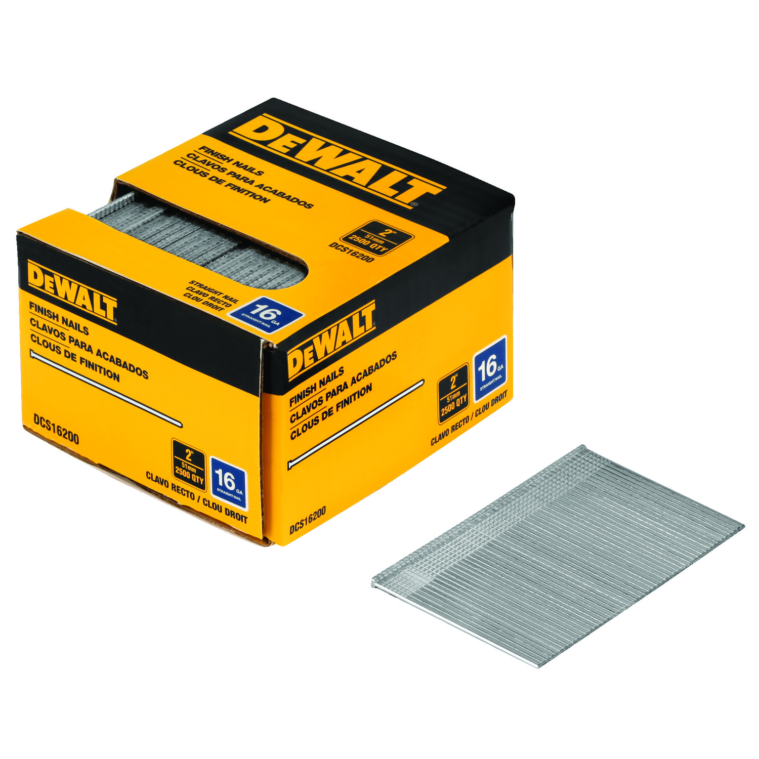 product Black+Decker® Stanley® DCS16125 Heavy Duty Straight Collated Nail, 1-1/4 in L, Galvanized, Steel, Chisel Point