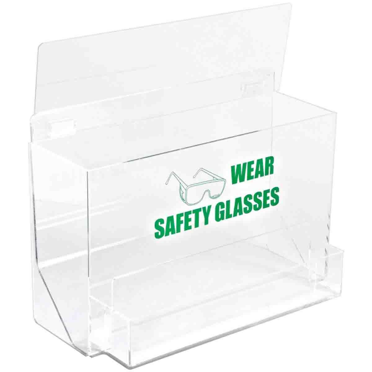 Brady® MVSDO 1-Compartment Unfilled Visitor Spec Dispenser, 20 to 25 Glasses/Goggles Capacity, 18 in H x 8 in W x 4 in D, Acrylic, Wall Mount