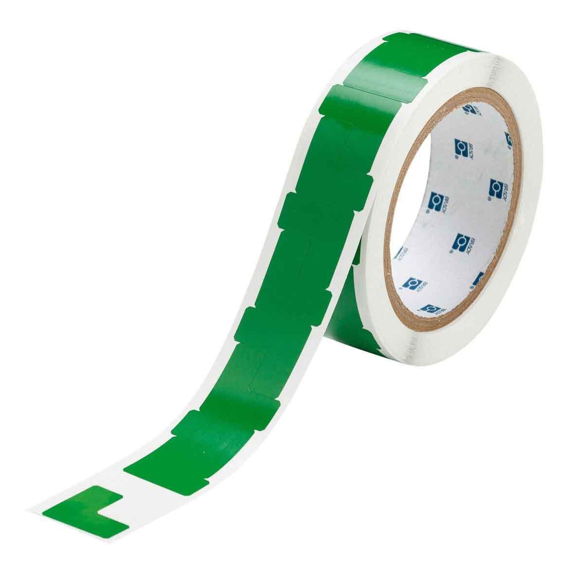 Brady&reg; 104348 Floor Marking Tape, 100 ft L x 3 in W, Red on White, Polyester