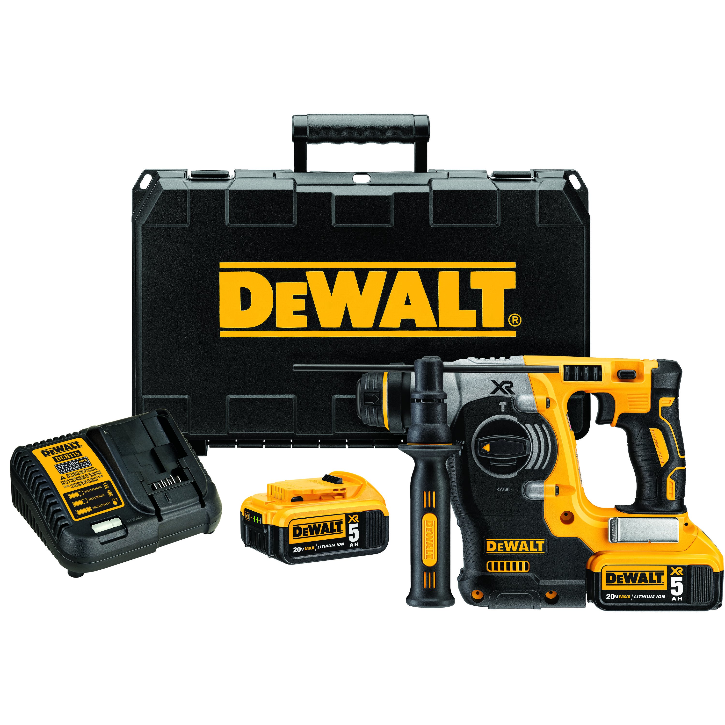 product DeWALT® 20V MAX* DCH273B XR™ High Performance Cordless Rotary Hammer, 1 in SDS Plus® Chuck, 20 VAC, 0 to 1100 rpm No-Load, Lithium-Ion Battery