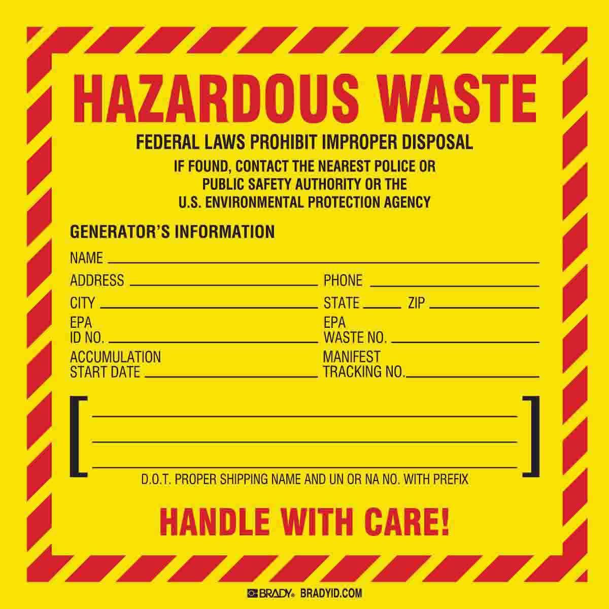 Brady® 121067 Diamond Non-Reflective Self-Adhesive Hazardous Material Shipping Label, 4 in W, FLAMMABLE LIQUID 3 Legend, Red on White, B-7569 Adhesive Vinyl Film, 500 per Roll Labels