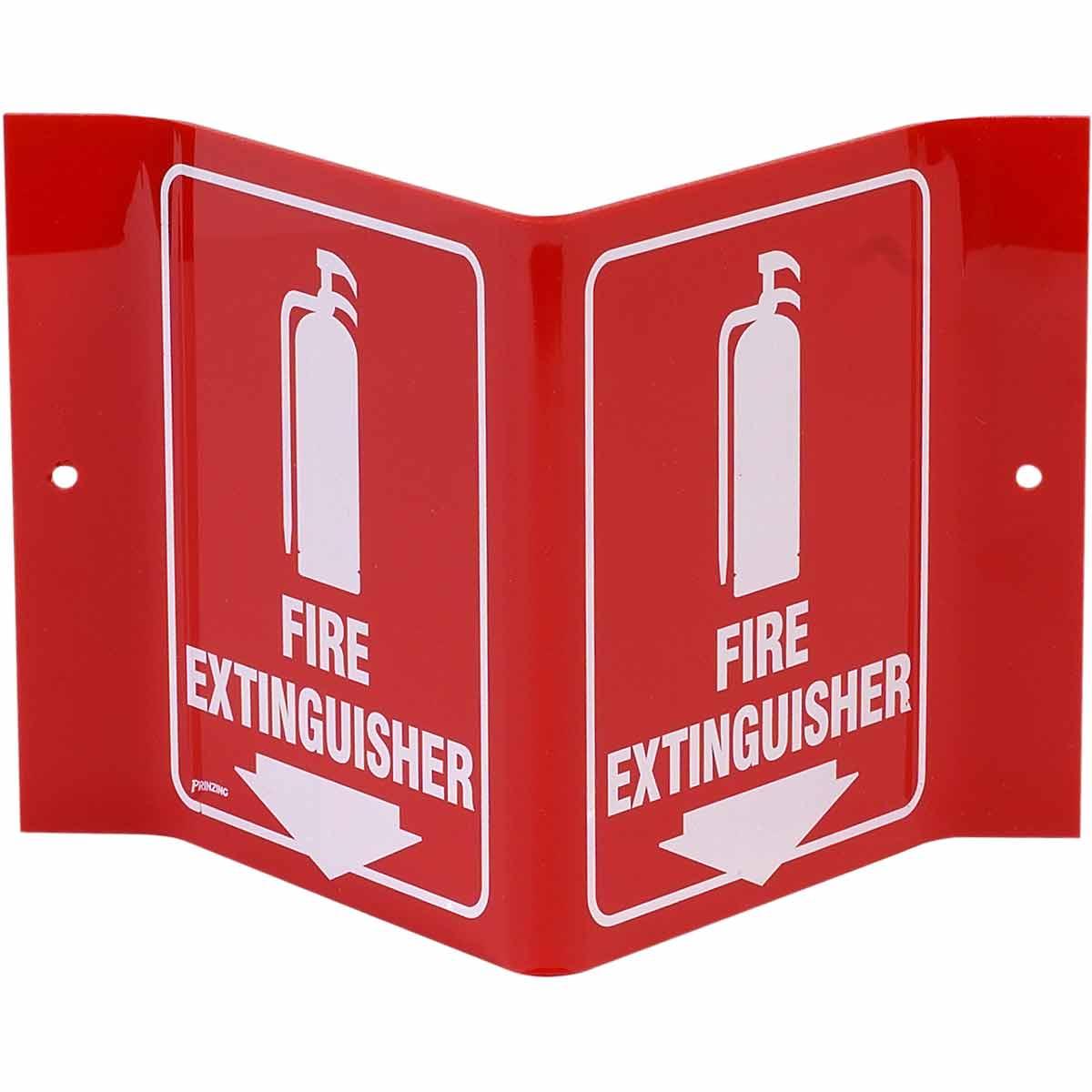 Brady® 85255 Rectangular Fire Sign, No Header, 5 in H x 14 in W, White on Red, B-302 Polyester, Adhesive Mount