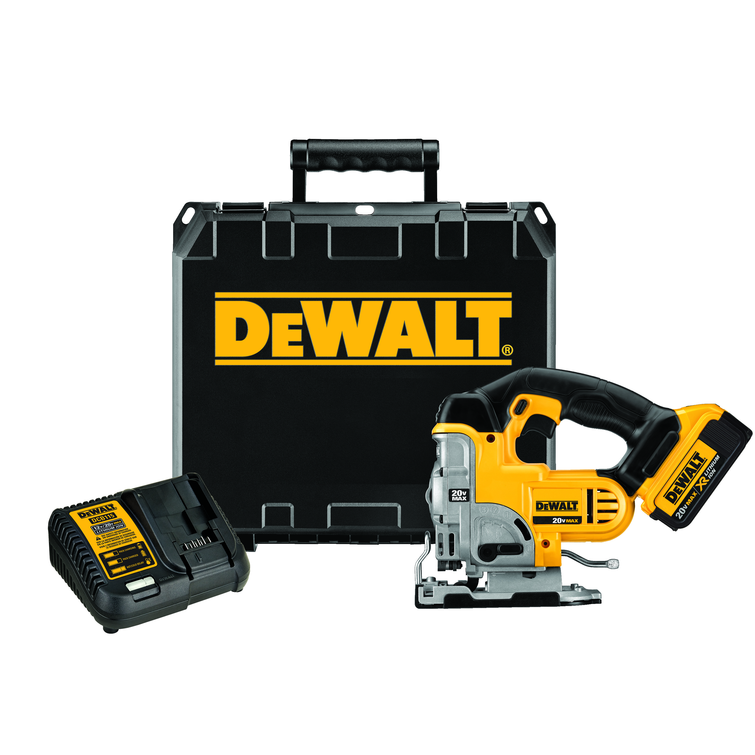 product DeWALT® DCS331B 20V MAX* Cordless Jig Saw, 20 VDC, For Blade Shank: T-Shank, 11-1/4 in OAL, Lithium-Ion Battery, Tool Only