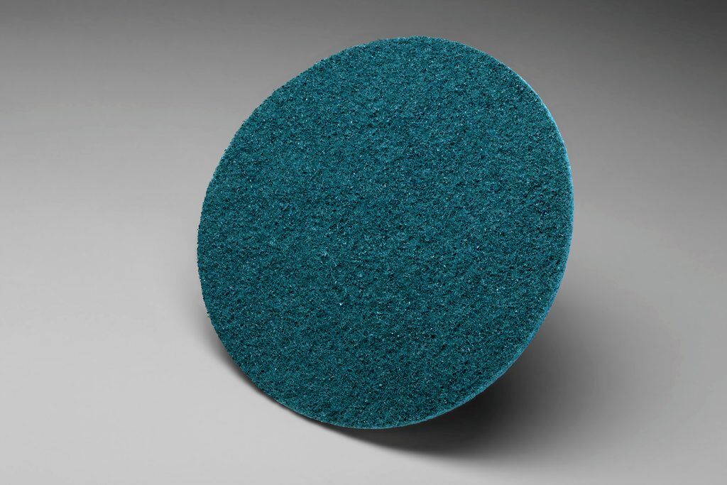product Scotch-Brite™ 7000121099 Cut and Polish Disc, 5 in Dia Disc, Medium Grade, Aluminum Oxide Abrasive, Paper Backing