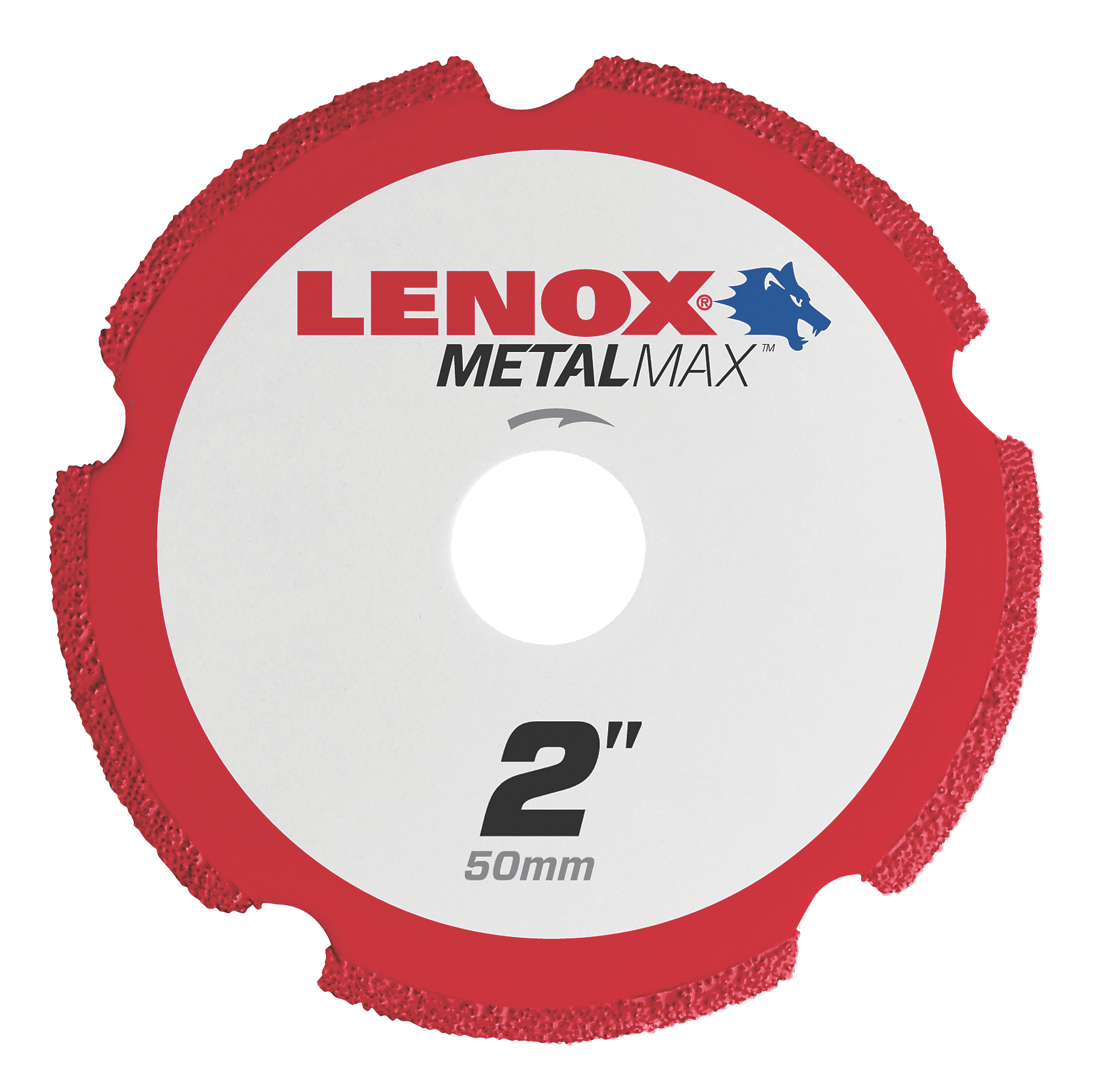 Lenox&reg; METALMAX&trade; 1972917 Type 1 Cut-Off Wheel, 2 in Dia x 0.05 in THK, 3/8 in Center Hole, 40/50 Grit, Diamond Abrasive