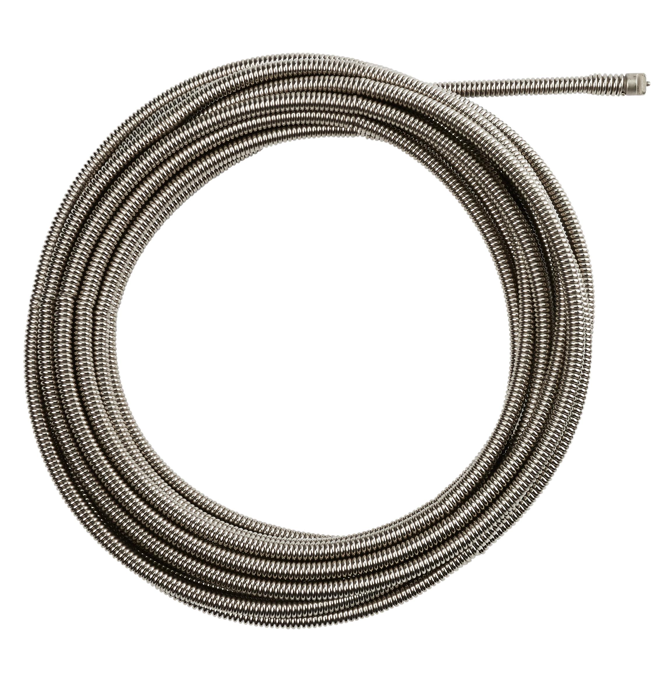 Milwaukee® 48-53-2562 Inner Core Drop Head Drain Cleaning Cable, 5/16 in, Steel, For Use With Drain Cleaning Machines, 1-1/4 to 2-1/2 in Drain Line