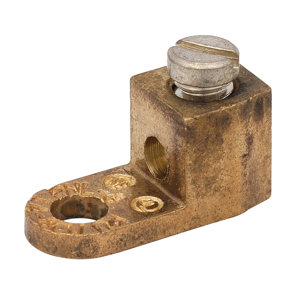 Madison Electric TL-8 Single Terminal Lug, 14 to 8 AWG Copper/Solid/Stranded Conductor, Bronze