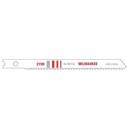 Milwaukee® 48-42-2160 Jig Saw Blade, 2-3/4 in L x 9/32 in W, 24 TPI, Bi-Metal Cutting Edge, Bi-Metal Body