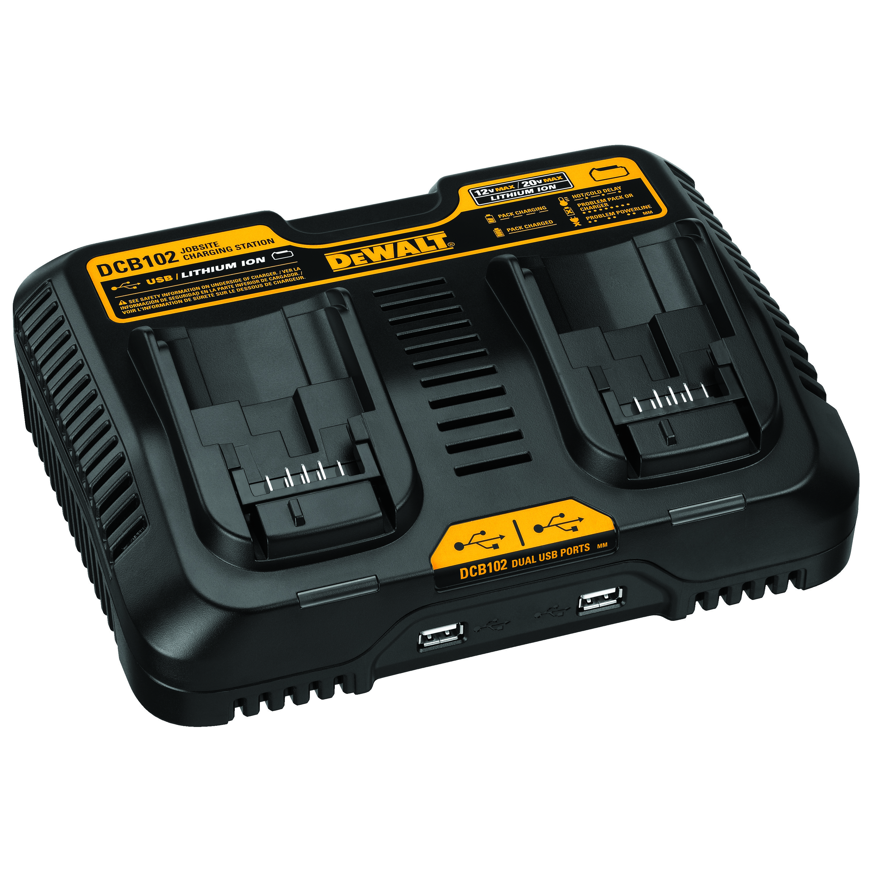 product DeWALT® DC9310 Heavy Duty Fast Cordless Vehicle Battery Charger, For Use With DeWALT® 7.2 to 18 V NiCd/NiMH/Lithium-Ion Battery, Lithium-Ion Battery, 1 hr Charging, 1 Battery