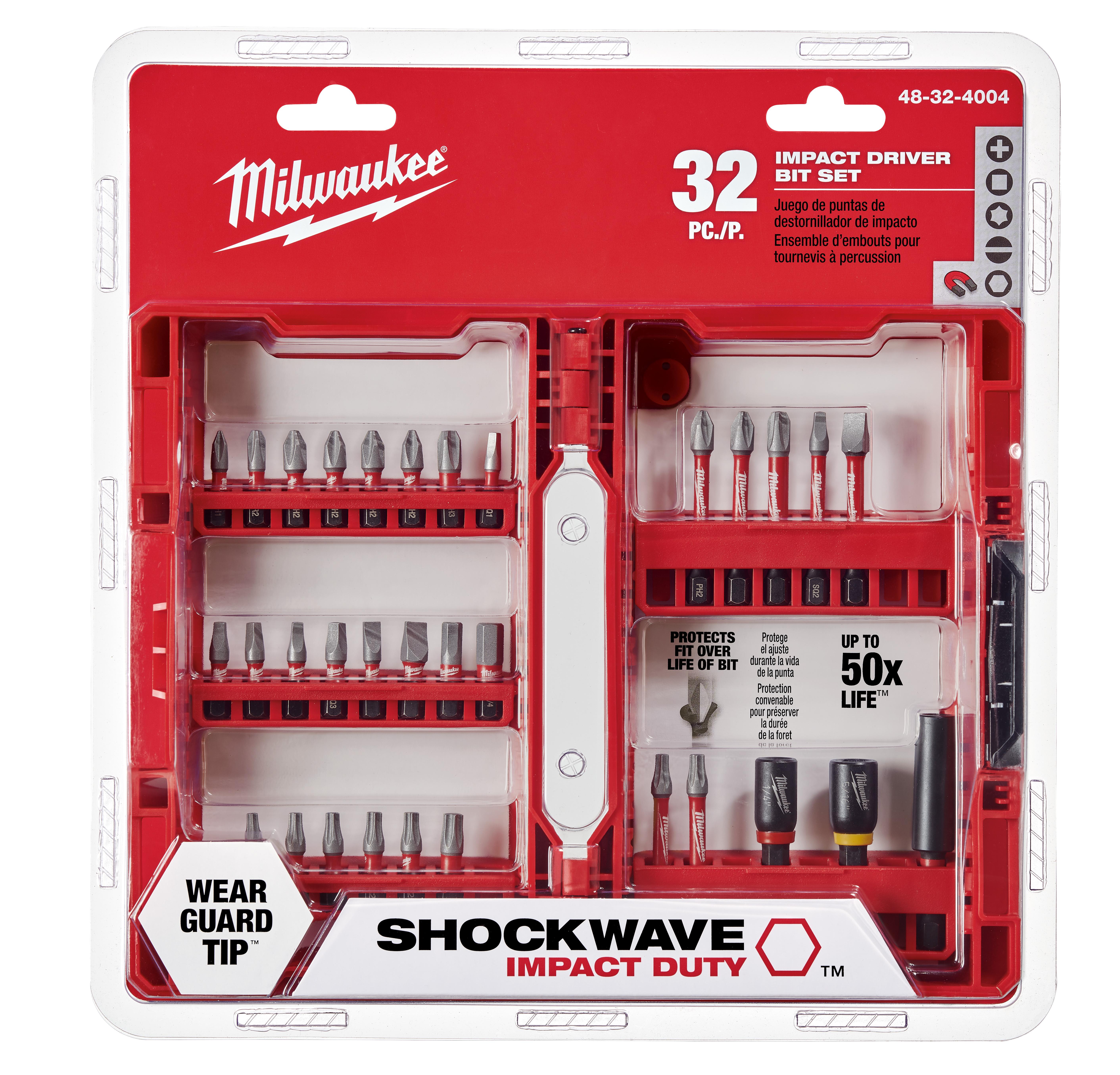 product Milwaukee® SHOCKWAVE™ Impact Duty™ 48-32-4746 Impact Insert Bit, P2R Phillips® Point, 1 in OAL, Steel