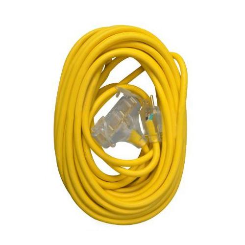 Southwire&reg; Tri-Source&reg; 4188SW8802 Type SJTW Extension Cord With Lighted End, 125 V AC, (3) 12 AWG Bare Copper Conductor, 50 ft L