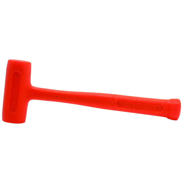 product Stanley® Compo-Cast® 57-531 Non-Sparking Standard Head Soft Face Hammer, 11-1/4 in OAL, 1-3/4 in Soft Face, 18 oz Steel Head, Steel Handle