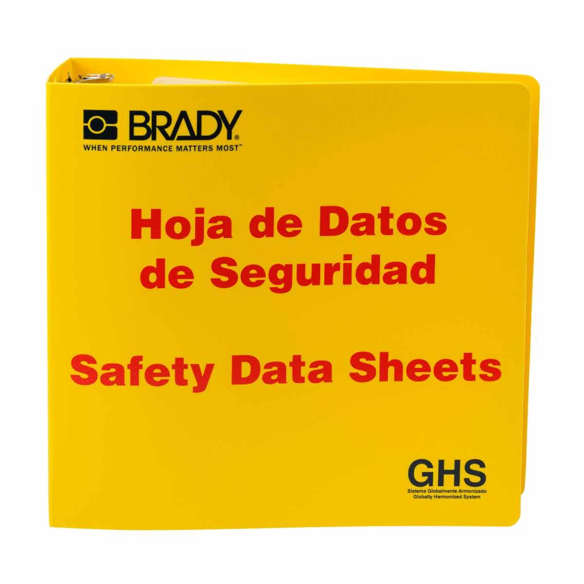 product Brady&reg; 121184 Right-To-Know SDS Binder, Safety Data Sheets (SDS) Legend, English, 3 in Ring, 11-5/8 in H x 11-3/4 in W