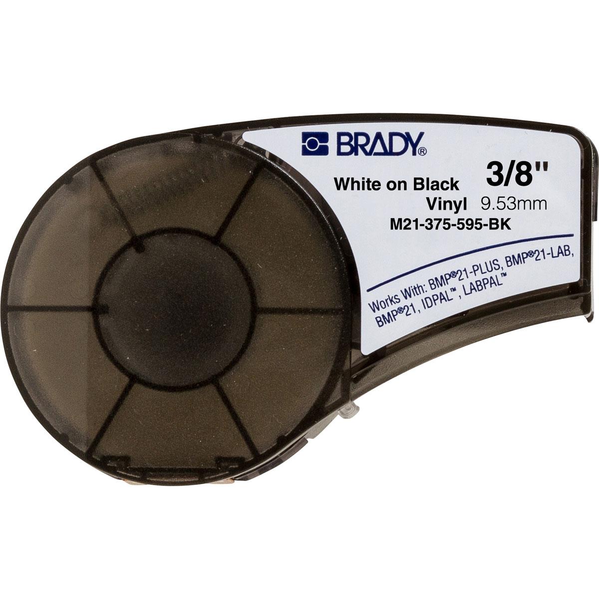 Brady® J20-18-2595 Rectangular Pre-Cut Label, 1 in L x 3 in W, White, B-2595 Vinyl