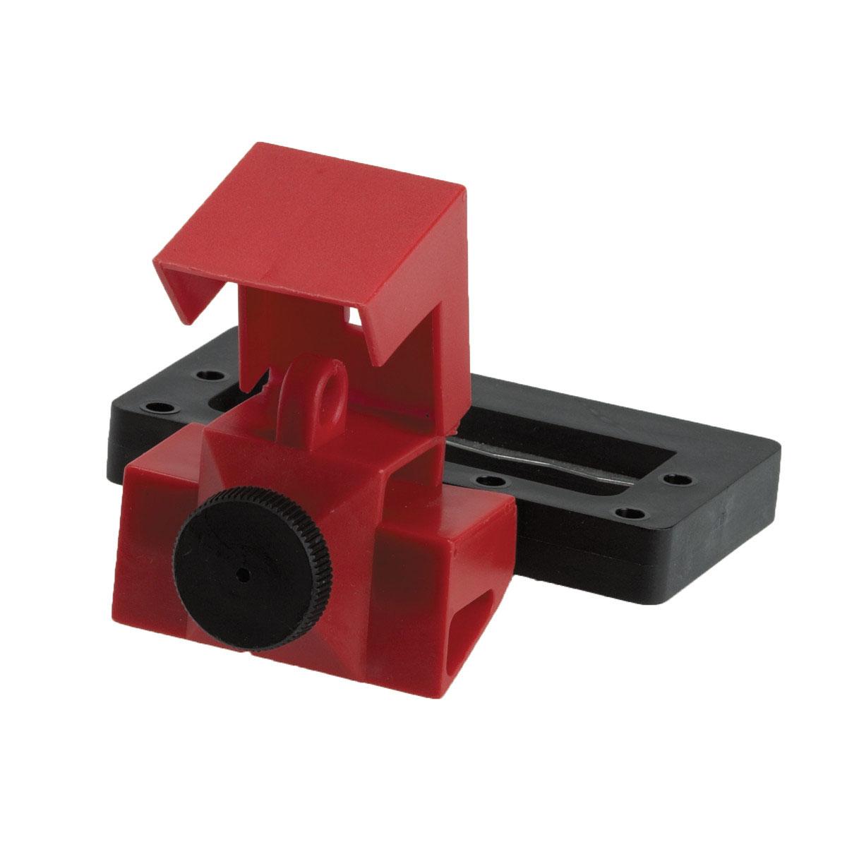 product Master Lock® 491B Grip Tight™ 1-Pole Clamp-On Circuit Breaker Lockout, For Use With All Master Lock®, American Lock® Safety Padlock Shackles and Lockout Hasp, 1 Padlocks, 9/32 in Dia Max Padlock Shackle, Reinforced Polymer/Steel, Red