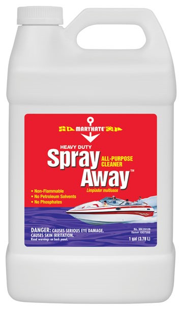 MaryKate&reg; 1007588 Spray Away&trade; Non-Flammable Water Based All Purpose Cleaner, 1 gal Bottle, Glycol Ether Odor/Scent, Blue/Green, Liquid Form