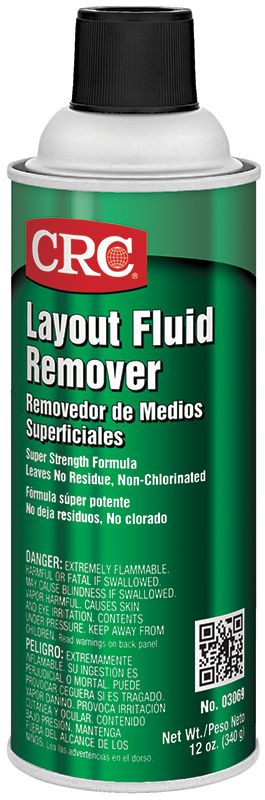 CRC® 03066 Extremely Flammable Layout Fluid, 12 oz Bottle, Blue, Liquid Form