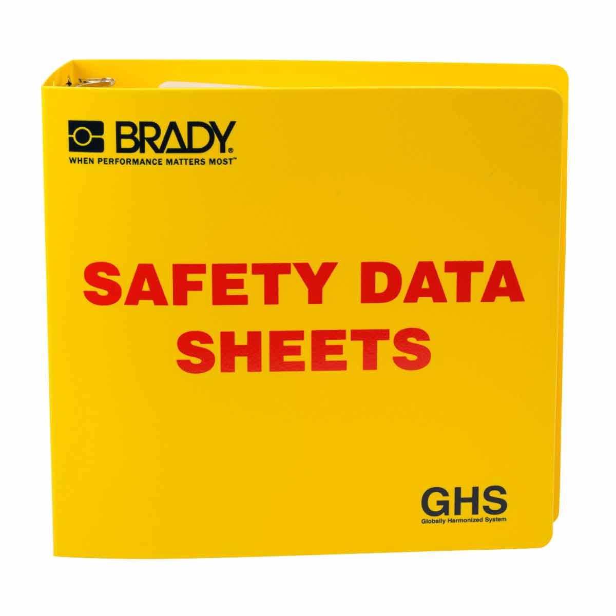 product Brady&reg; Prinzing&reg; 2010 Right-To-Know Compliance Center With SDS Binder, RIGHT TO KNOW COMPLIANCE CENTER Legend, English, Yellow on Red, 20 in H x 14 in W, Polystyrene, Wall Mount