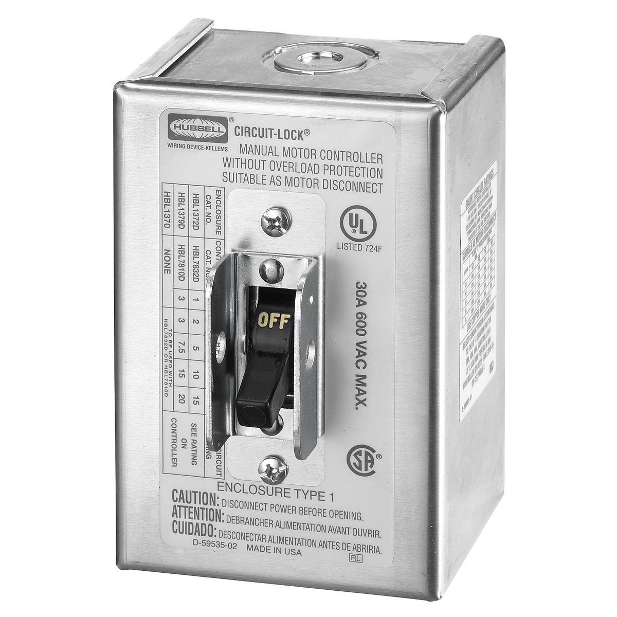 Wiring Device-Kellems HBL1372D