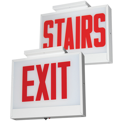 ACUITY BRANDS Exit Sign, NiCad Battery Backup, 1 Panel