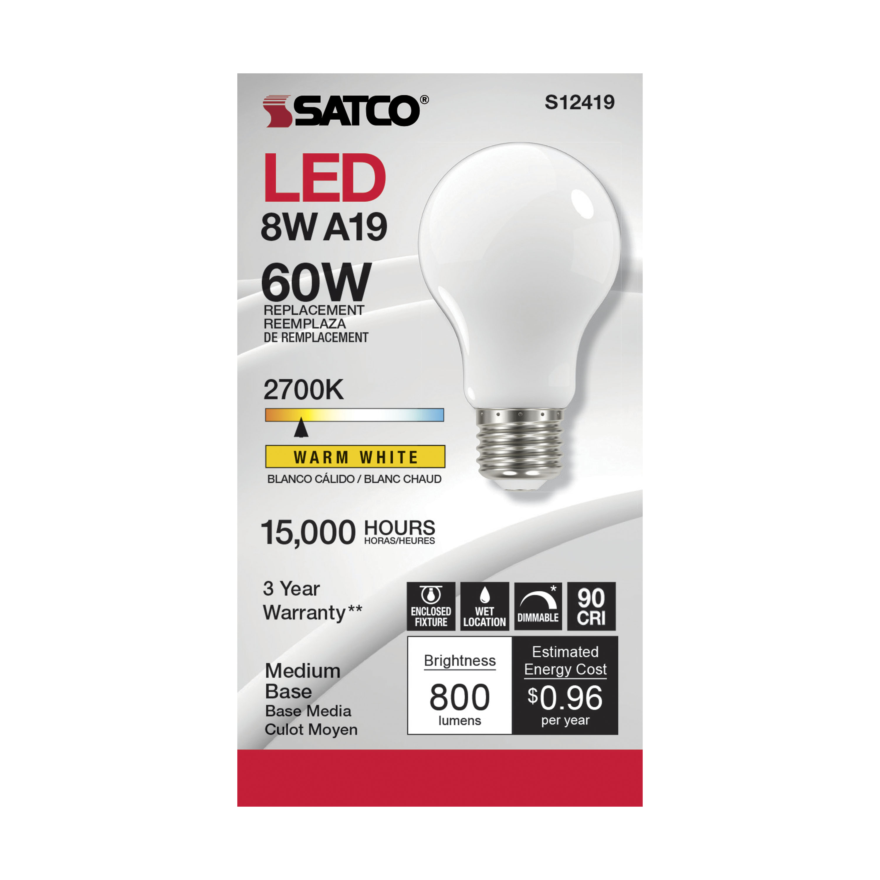 SATCO&reg; S12419 507190