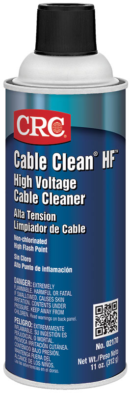 CRC® 02152 Cable Clean® RD™ Chlorinated High Voltage Non-Flammable Cable Cleaner, 1 gal Bottle, Liquid Form, Irritating, Clear