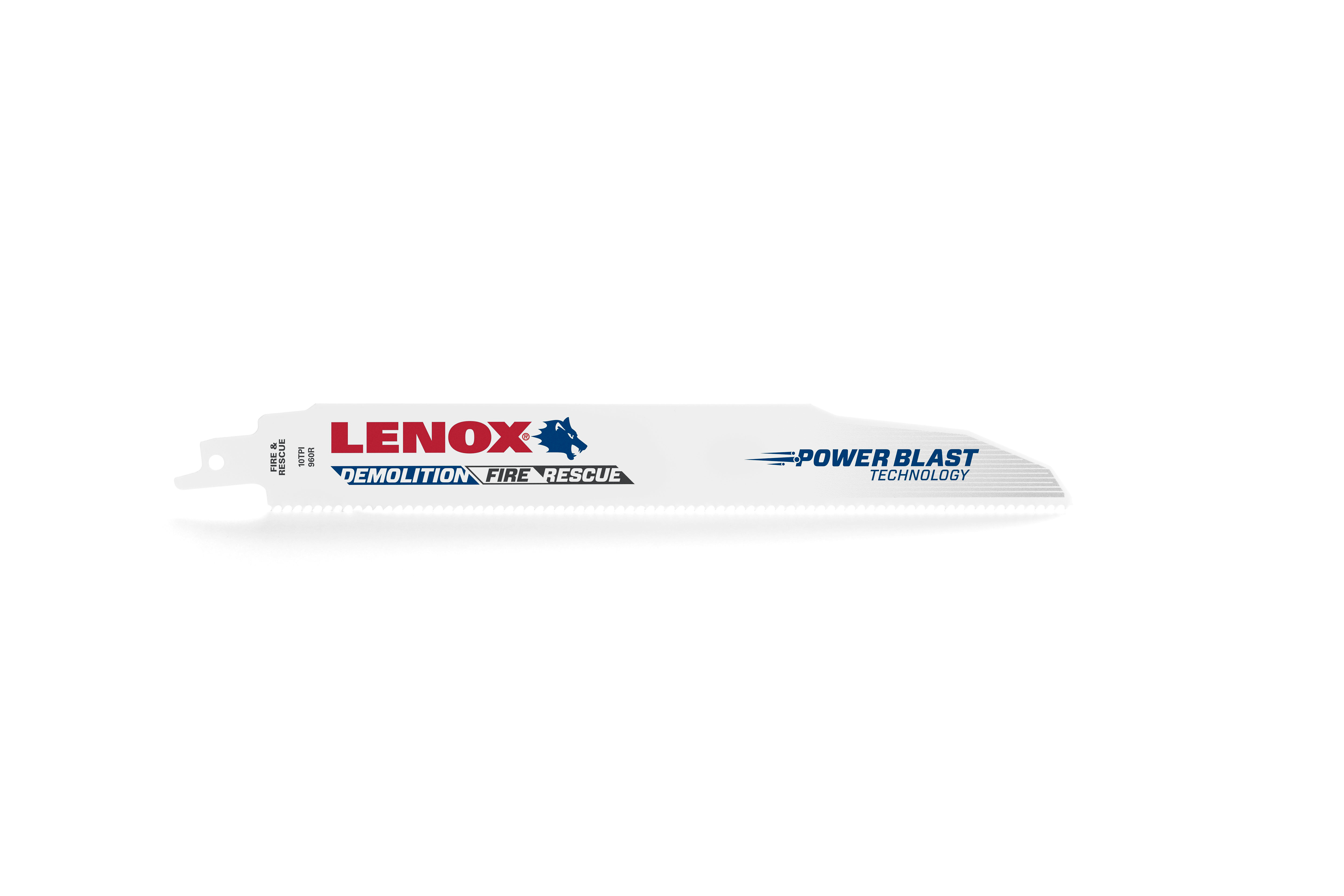 product Lenox® Lazer® 201706110R Shatter-Resistant Straight Reciprocating Saw Blade, 6 in L x 1 in W, 10 TPI, Steel Body, Universal/Toothed Edge Tang