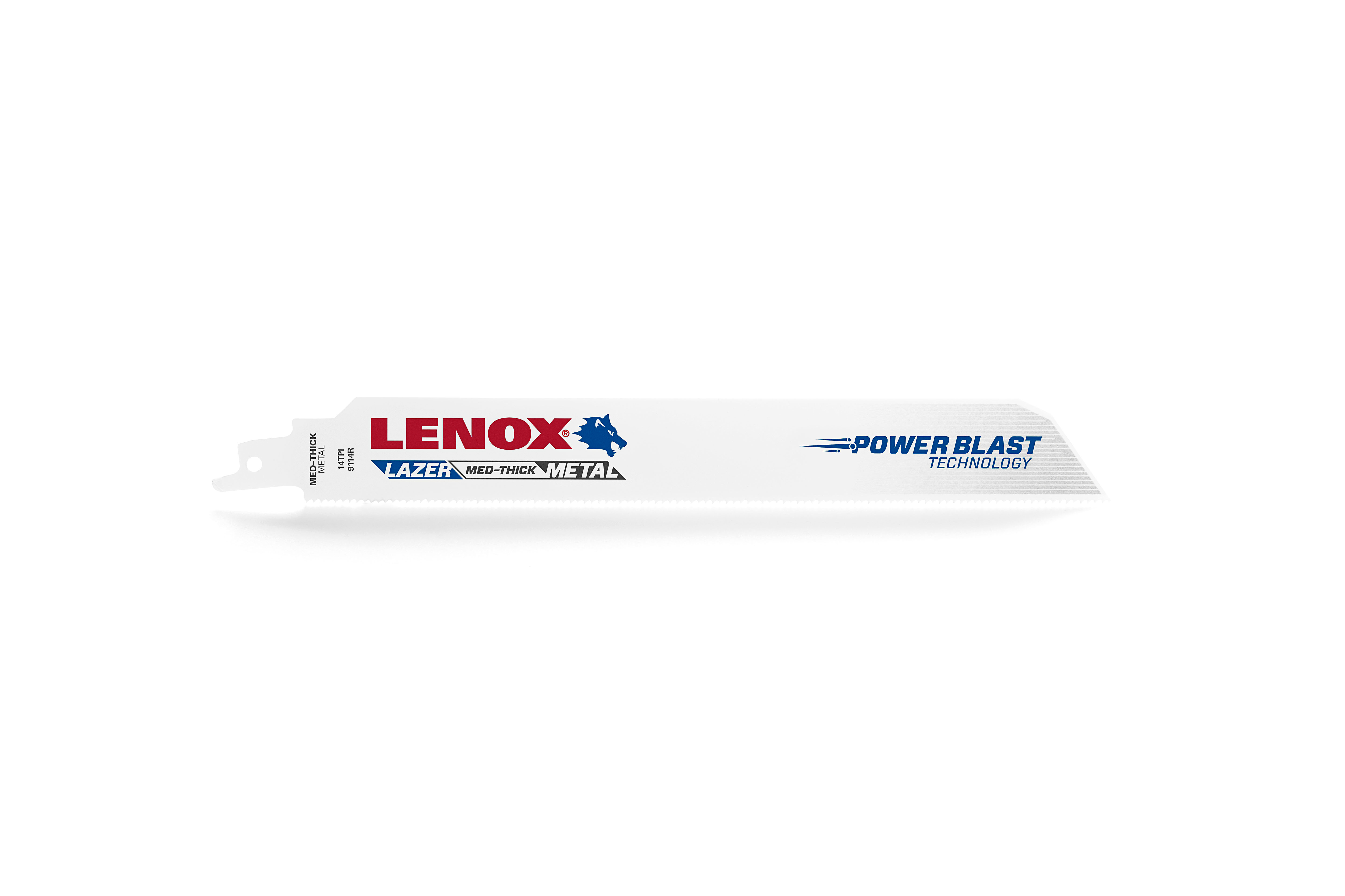 product Lenox® 20373106R5 Shatter-Resistant Reciprocating Saw Blade, 12 in L x 7/8 in W, 6 TPI, Steel Body, Universal/Toothed Edge Tang