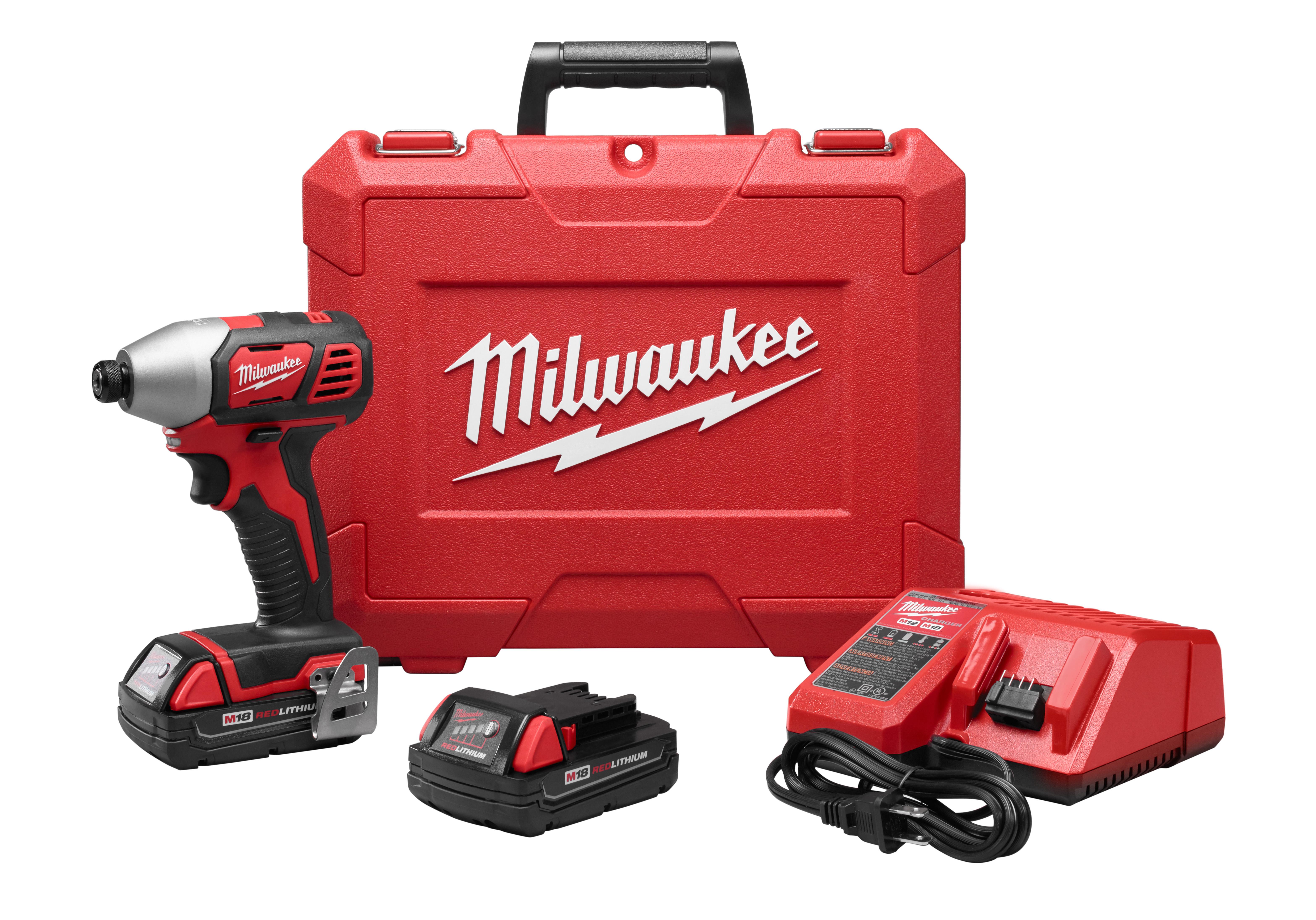 Milwaukee® M18™ 2656-20 Compact Cordless Impact Driver, 1/4 in Hex/Straight Drive, 3450 bpm, 1500 in-lb Torque, 18 VAC, 5-1/2 in OAL
