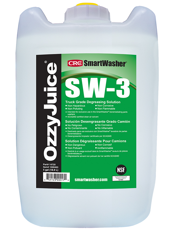 CRC&reg; 05067 Combustible Parts Washer Solvent, 5 gal Pail, Liquid, Clear, 205 deg F Flash