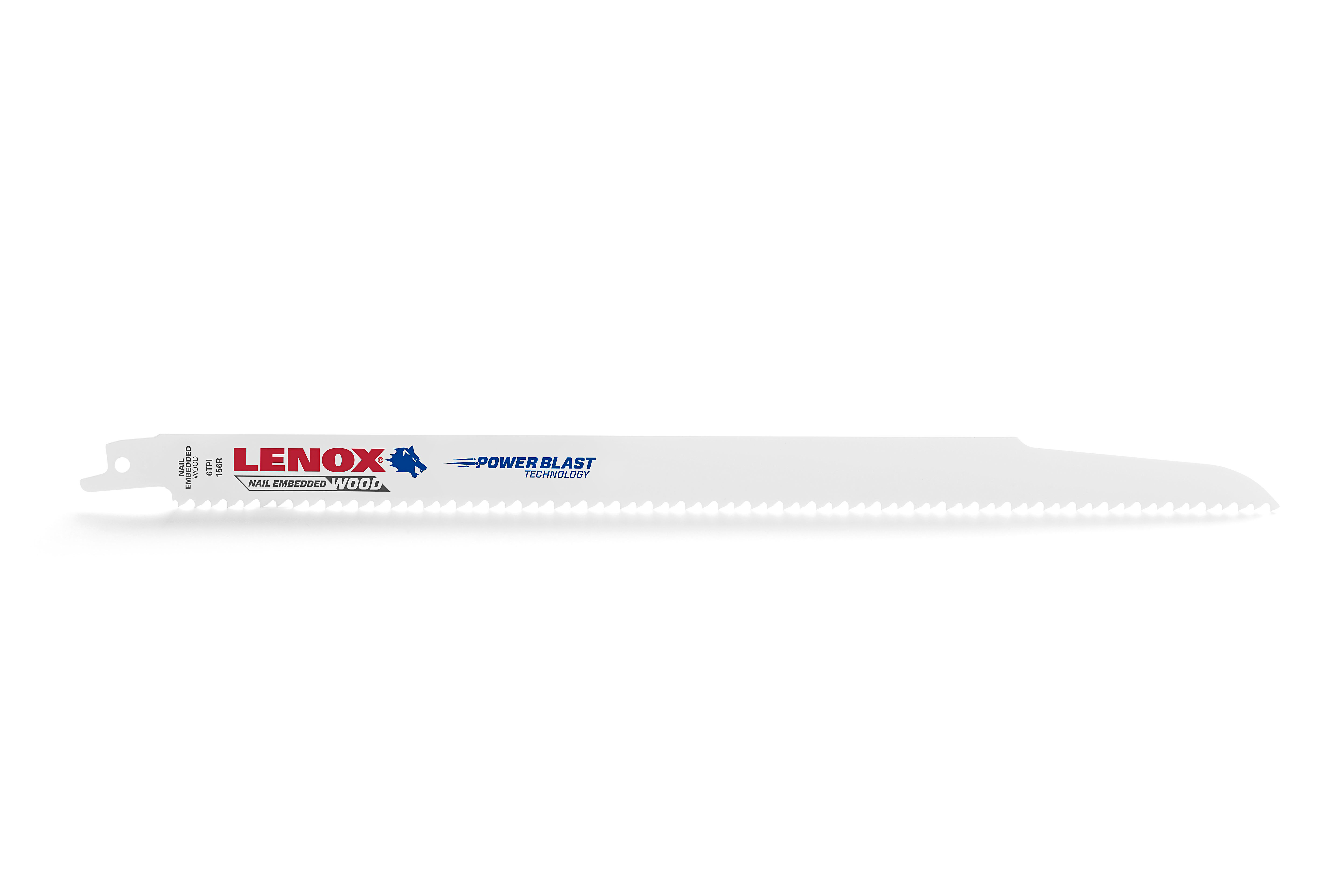 product Lenox® Lazer® 201809118R Shatter-Resistant Straight Reciprocating Saw Blade, 9 in L x 1 in W, 18 TPI, Steel Body, Universal/Toothed Edge Tang