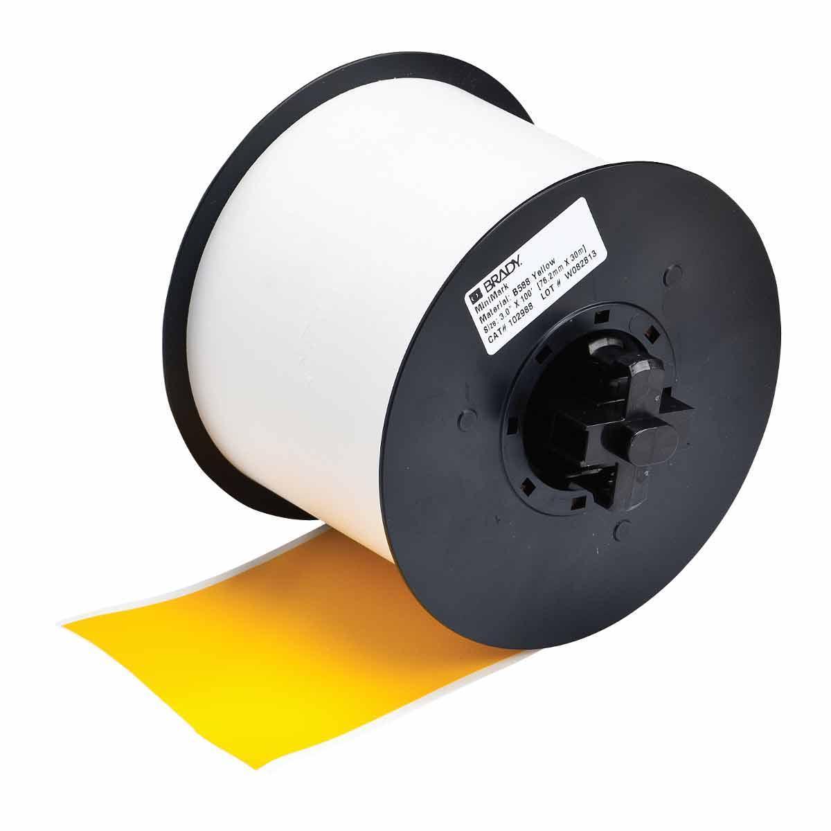 Brady&reg; ToughBond&trade; M-47-483 M Series Rectangular Label Maker Cartridge, 1/2 in L x 1 in W, For Use With BMP&reg; 41, BMP&reg; 51 and BMP&reg; 53 Label Makers, B-483 Polyester, Black on White
