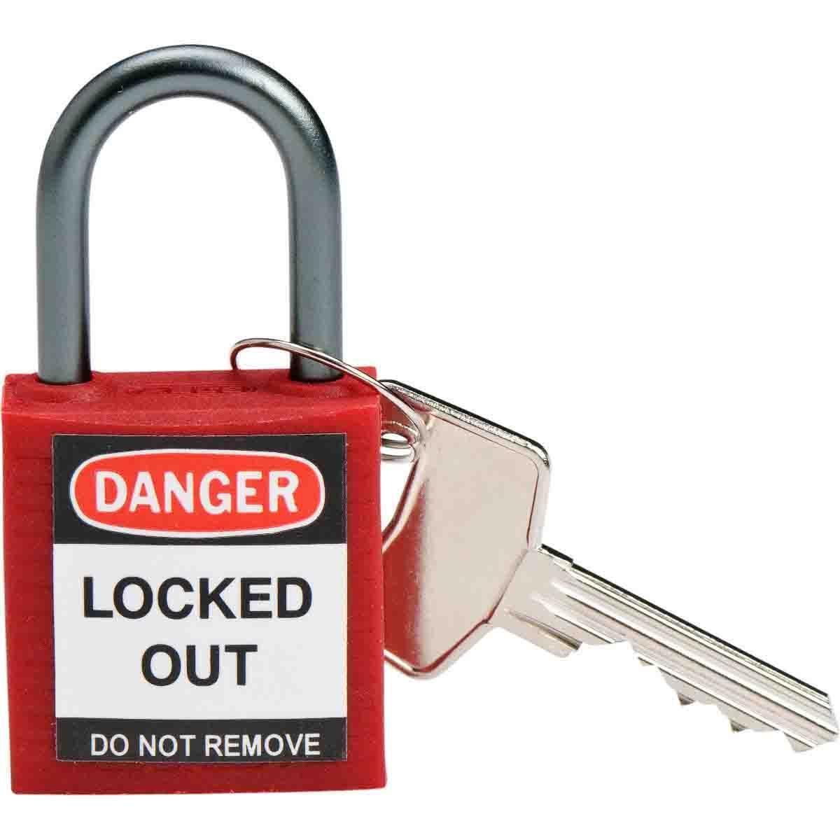 product ABUS 991003 74 Series Lockout Padlock, Safety, 1/4 X 3/4 X 3 in, Black, Aluminum