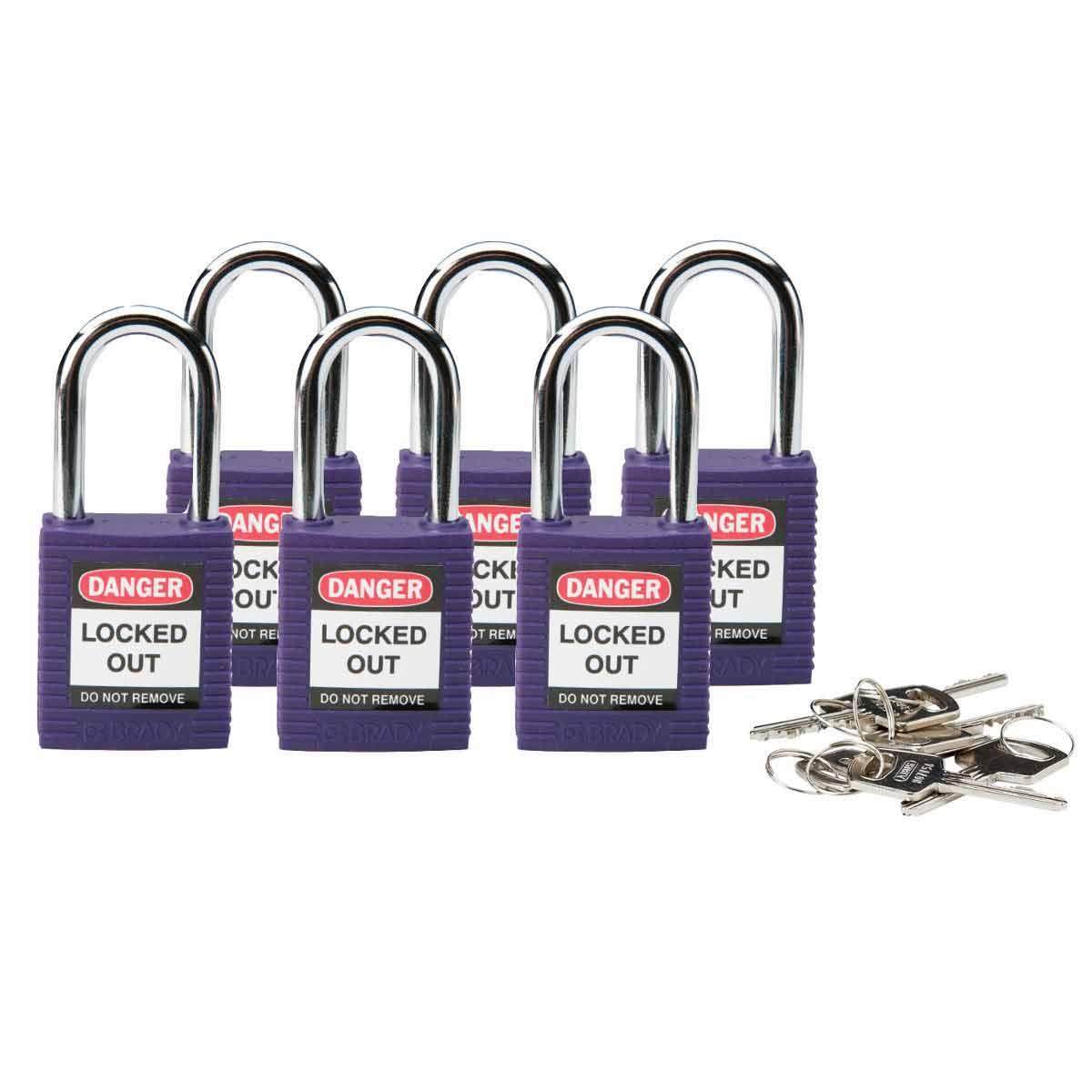 product ABUS 08405 72 Series Lockout Padlock, Safety, 1/4 X 13/16 X 1-9/16 in, Yellow, Aluminum