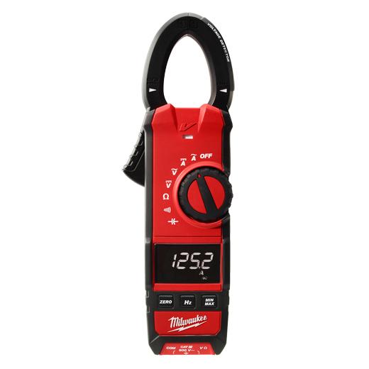 Milwaukee® 2236-20 Clamp Meter, 600 A, 600 VAC/VDC, 6 kOhm, 1 Hz to 10 kHz, 1.3 in Jaw, High Contrast White on Black LCD Display