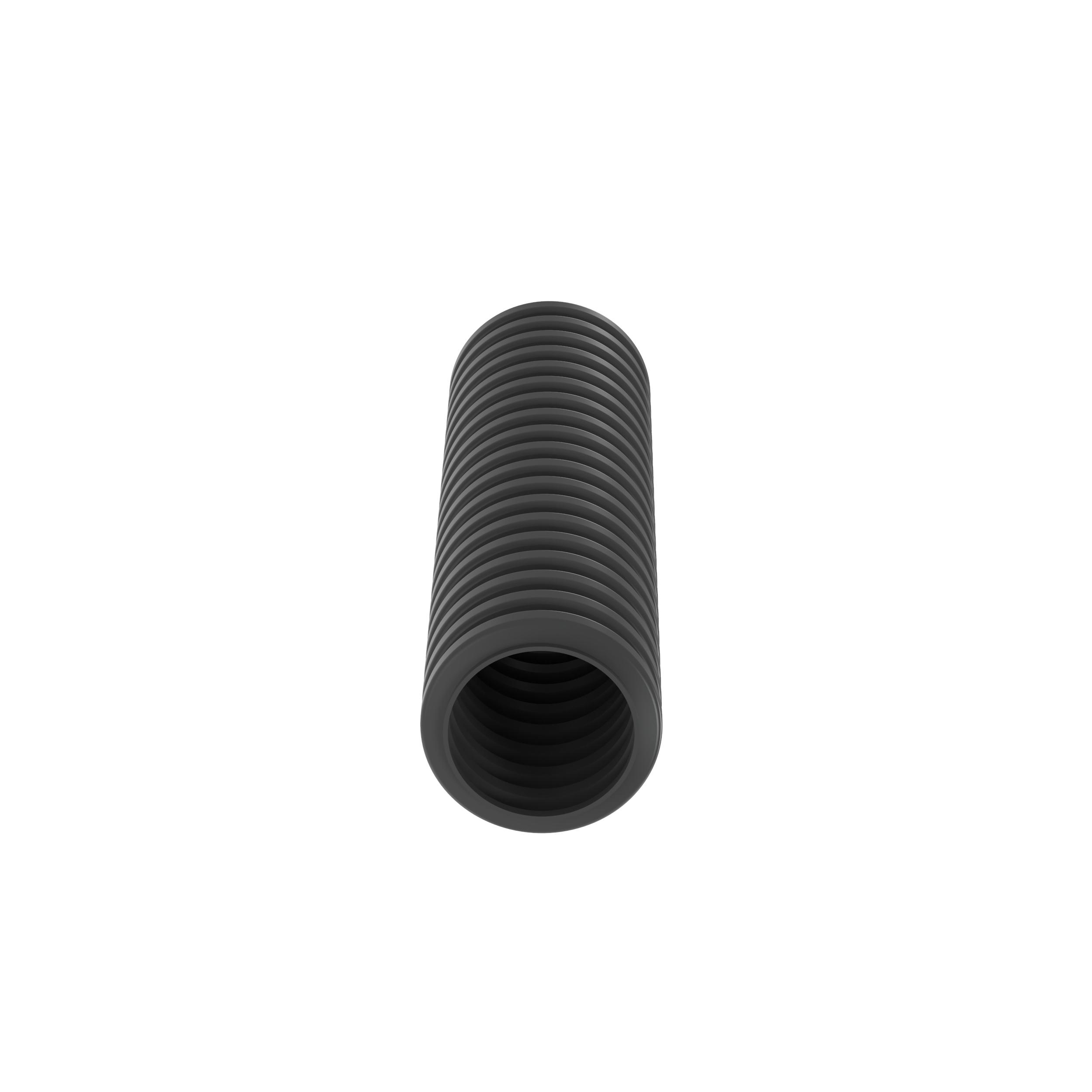 Panduit® CLT38N-C630 Heat Stabilized Slit Wall Corrugated Loom Tubing, 0.42 in ID x 100 ft L x 0.007 to 0.025 in THK, Nylon 6, Black