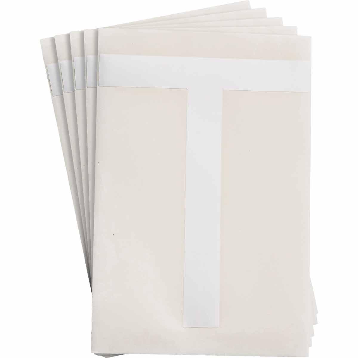 Brady&reg; Quik-Align&reg; 5180-4 Non-Reflective Number Label, Black 4 Character, 6 in H, White Background, B-933 Vinyl