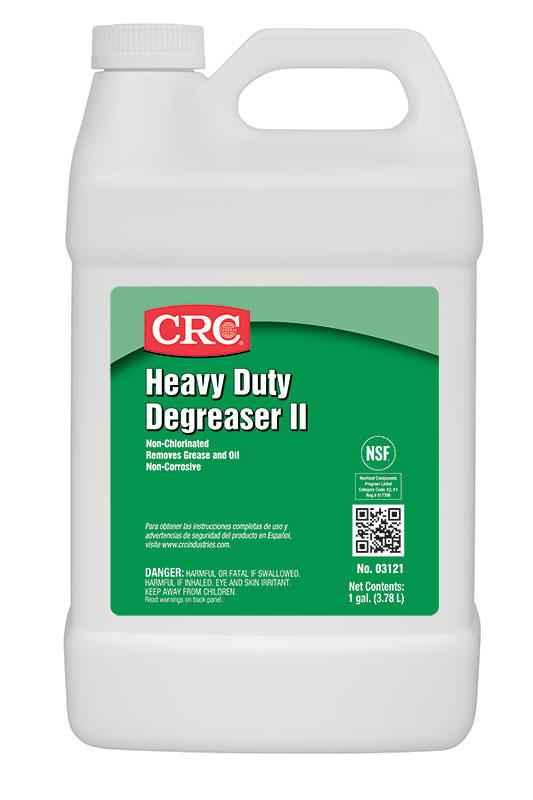 CRC&reg; 1003400 Degreaser II Combustible Heavy Duty Non-Chlorinated Degreaser, 1 gal Bottle, Slight Hydrocarbon Odor/Scent, Clear/White, Liquid Form