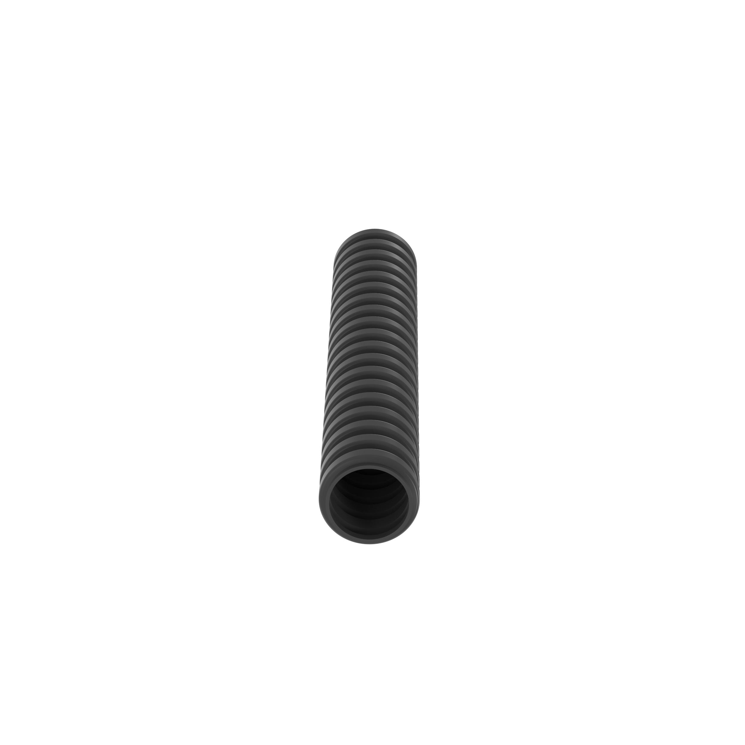 Panduit® CLT35N-C630 Slit Wall Corrugated Loom Tubing, 0.35 in ID x 100 ft L x 0.006 to 0.025 in THK, Nylon 6, Black